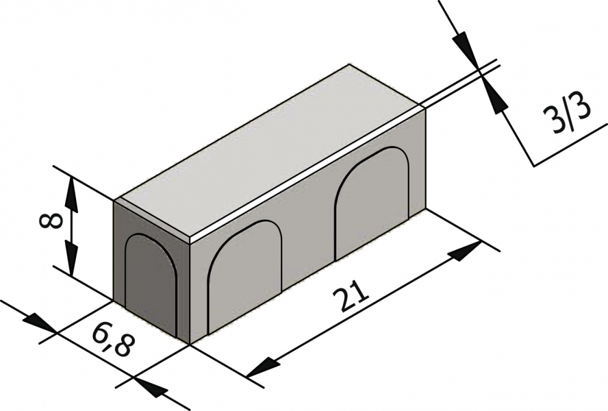 Basic 21x6,8 dikformaat