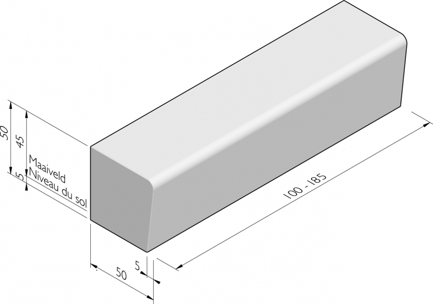 Solid pièce intermédiaire deux côtés