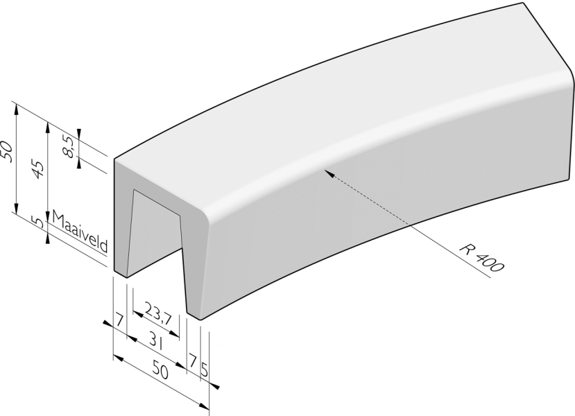 Solid courbe creux