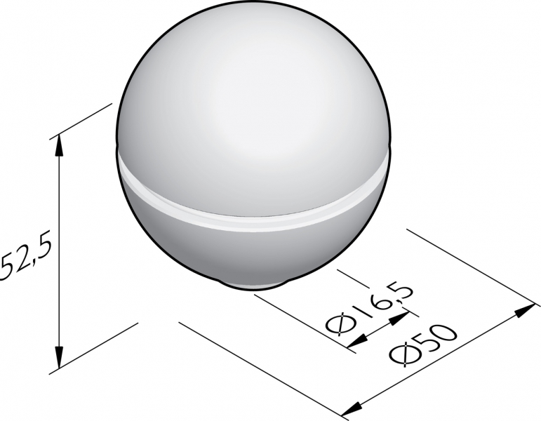 Boule décorative Sphere 50 avec rainure