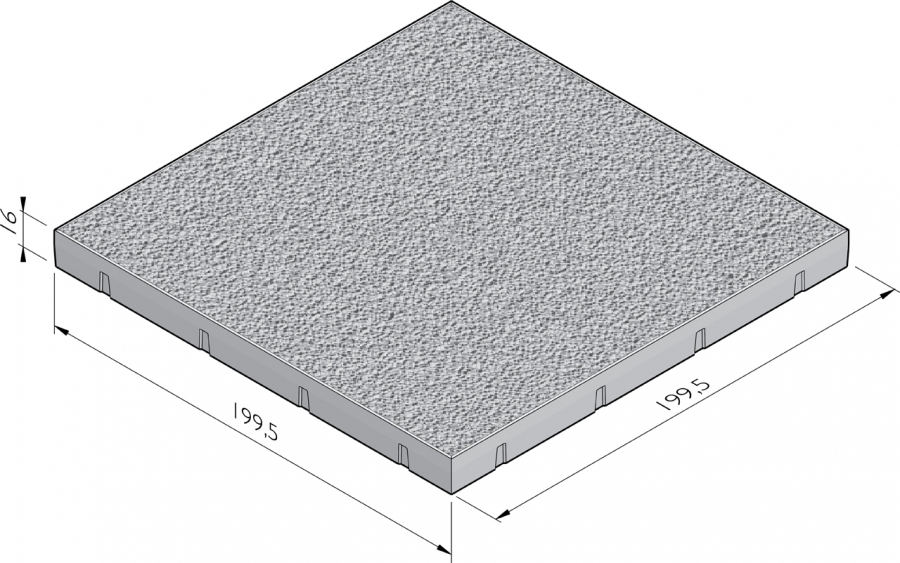 Dalle de plancher avec structure antidérapante