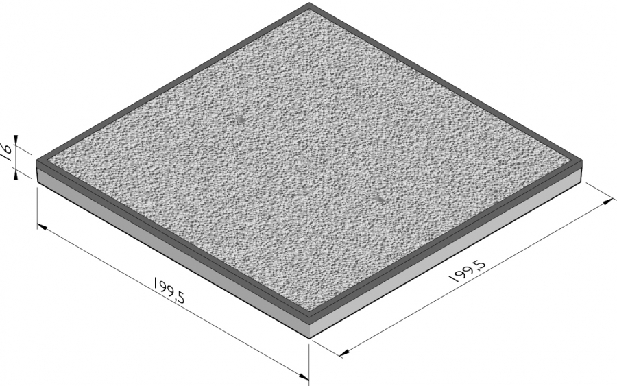 Dalle de plancher avec cornière