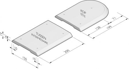 Middengeleiderelementen 150