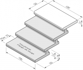 Repeteer taludtreden 50x7/16