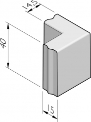 Bloembakhoekstukken 15x40