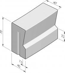 Grande bastion bochtbanden 40/32x70