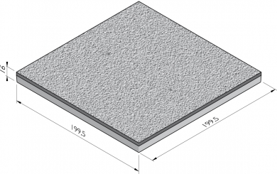 Dalle de plancher avec bande