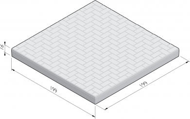 Dalle de plancher avec motif de pavés