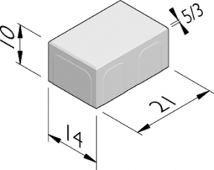 Poreuze betonstraatstenen 21x14