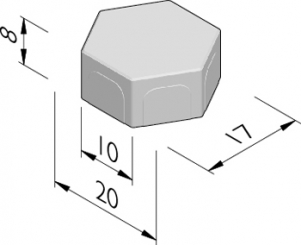 Pavés poreux hexagonaux