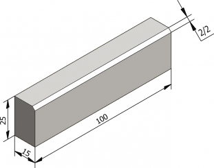25x15 2/2 Type IC2 verlaagd